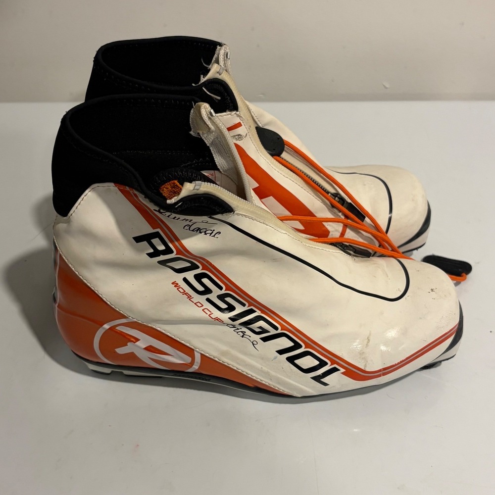 Rossignol X-IUM World Cup Classic XC Nordic Ski Boots White Orange Vintage